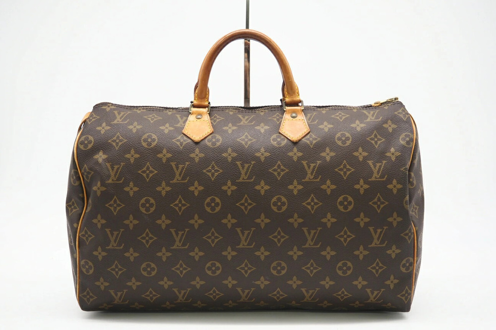 Louis Vuitton Monogram Speedy Handbag Brown Canvas